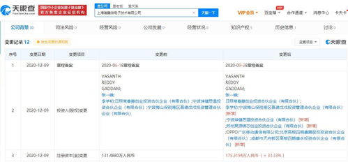 OPPO關聯公司入股上海瀚巍微電子 加速集成電路芯片設計領域布局